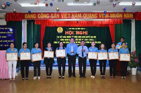 Sơ kết giữa nhiệm kỳ thực hiện nghị quyết đại hội công đoàn quận 11 lần thứ XI 2017 - 2022 - Tổng kết phong trào CNVC.LĐ và Hoạt động công đoàn năm 2020